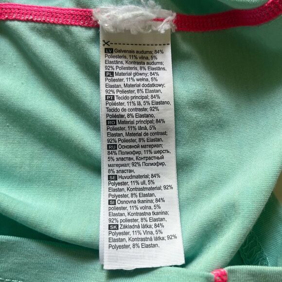 Kari Traa Svala Bright Teal Pink Workout Tee Small - Picture 9 of 10